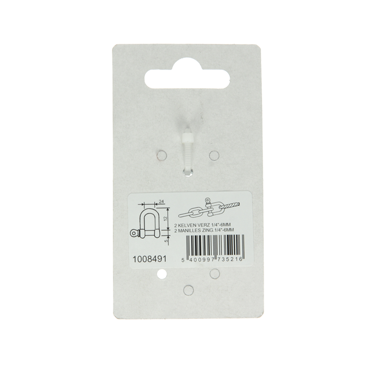 Mack 1008491 - 2 mors droits 6mm galvanisés | 10 pièces