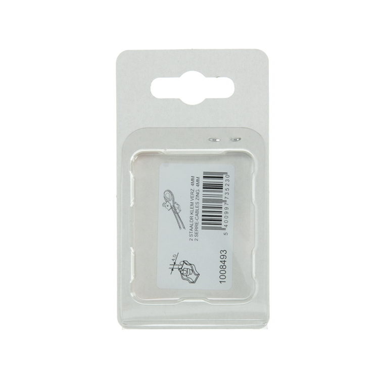 Mack 1008493 - 2 serre-fils en acier 4mm simplex galvanisé | 10 pièces