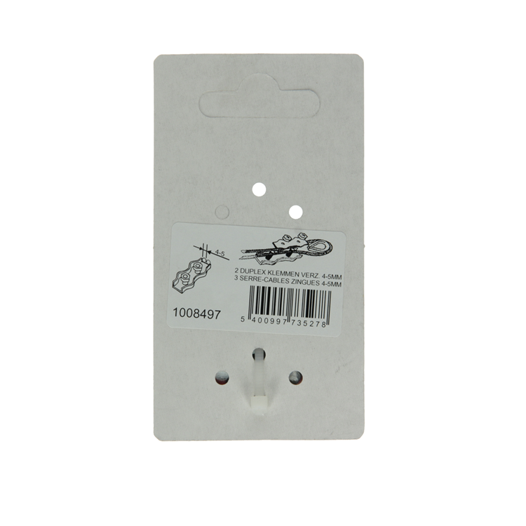 Mack 1008497 - 2 serre-fils en acier 5mm duplex galvanisé | 10 pièces
