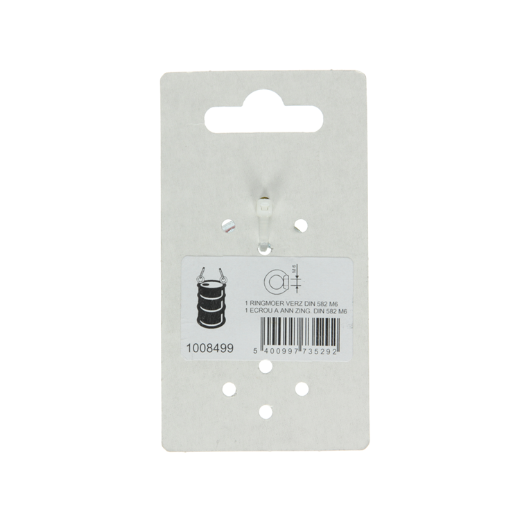 Mack 1008499 - 1 écrou à bague DIN 582 m6 galvanisé | 10 pièces