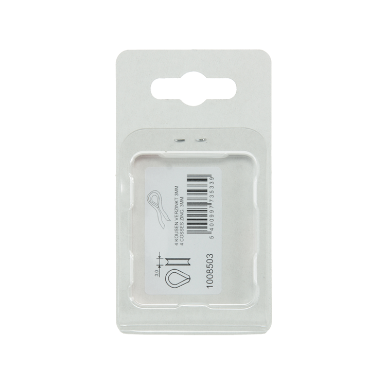 Mack 1008503 - 4 manchons 3,5mm galvanisés | 10 pièces