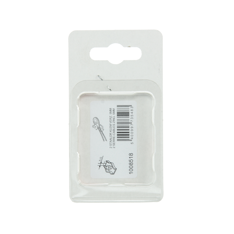 Mack 1008518 - 2 serre-fils en acier 5mm simplex galvanisé | 10 pièces