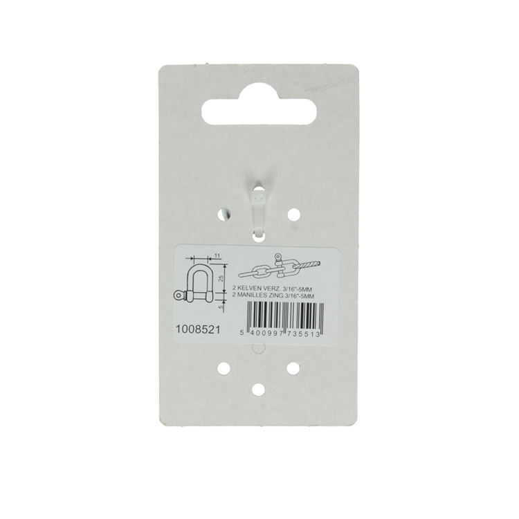Mack 1008521 - 2 mors droits 5mm galvanisés | 10 pièces