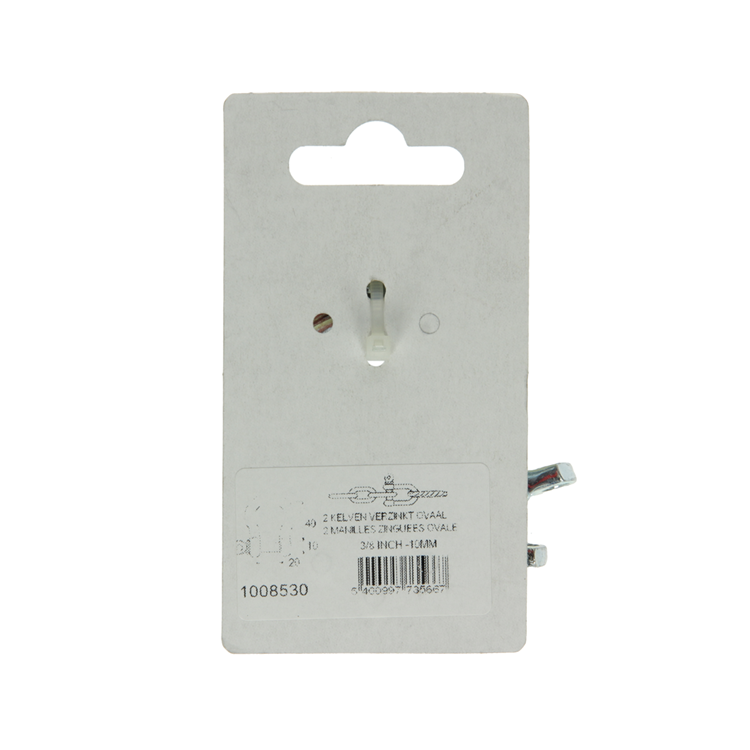Mack 1008530 - 2 creux ovales 10mm galvanisés | 10 pièces