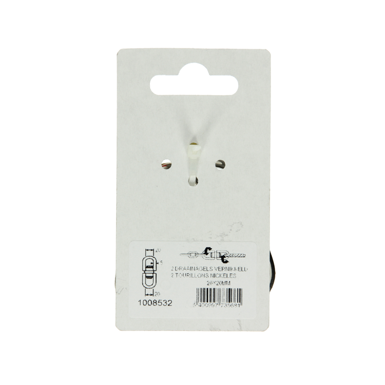 Mack 1008532 - 2 clous tournants nickelés 20x20mm k | 5 pièces