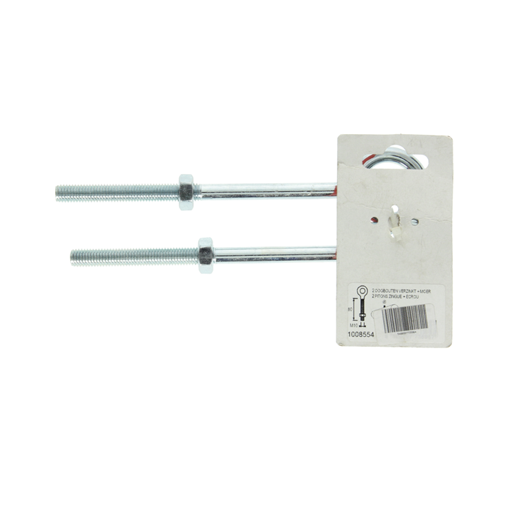 Mack 1008555 - 2 boulons à œil + écrou m10 x 150mm galvanisé | 10 pièces