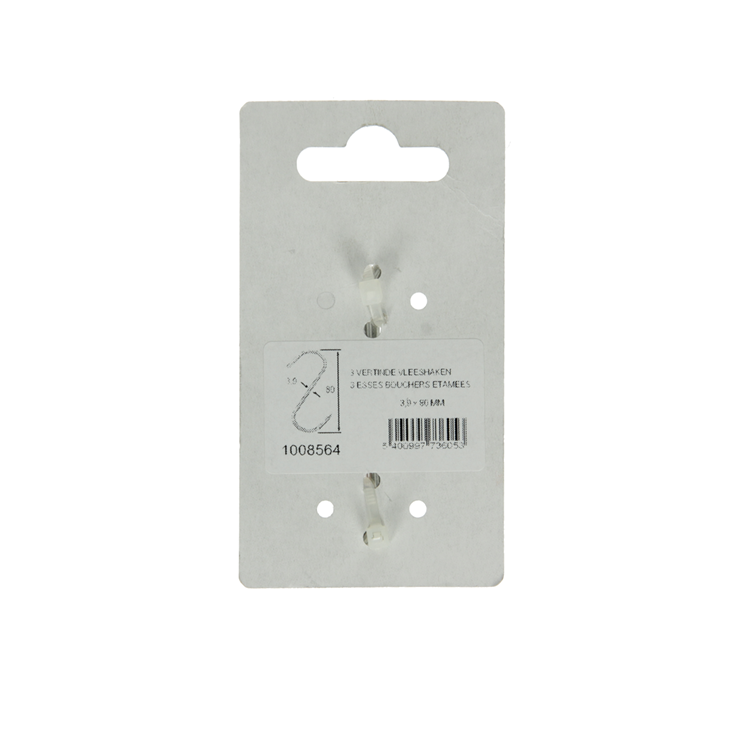 Mack 1008564 - 3 crochets à viande en étain 3,9 x 80mm | 10 pièces