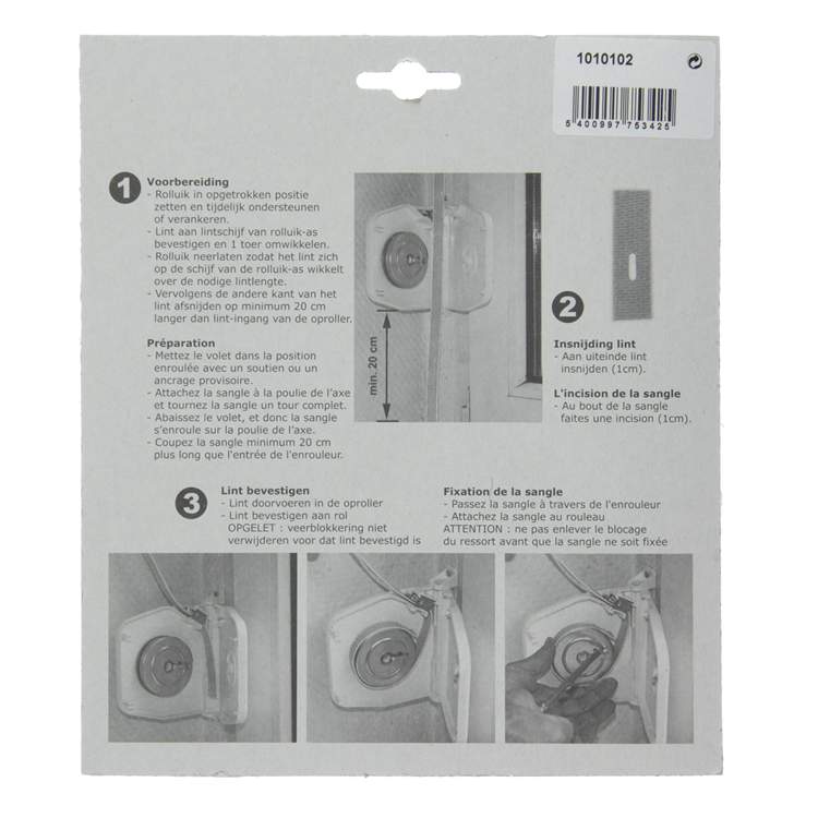Mack 1010102 - 1 bobine de ruban orientable blanc 6m 14mm | 5 pièces