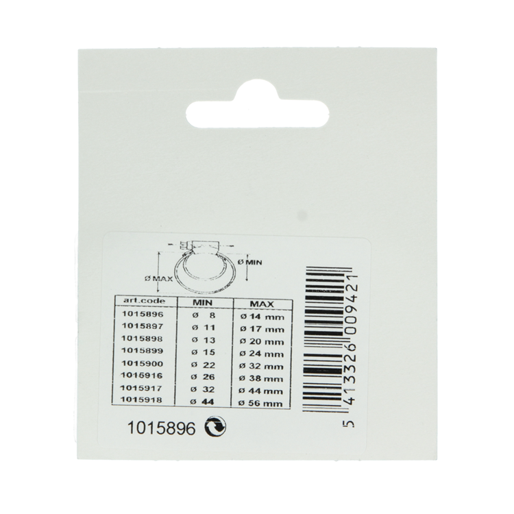 Mack 1015896 - 2 anneaux de tension galvanisés carte 8x14mm | 10 pièces