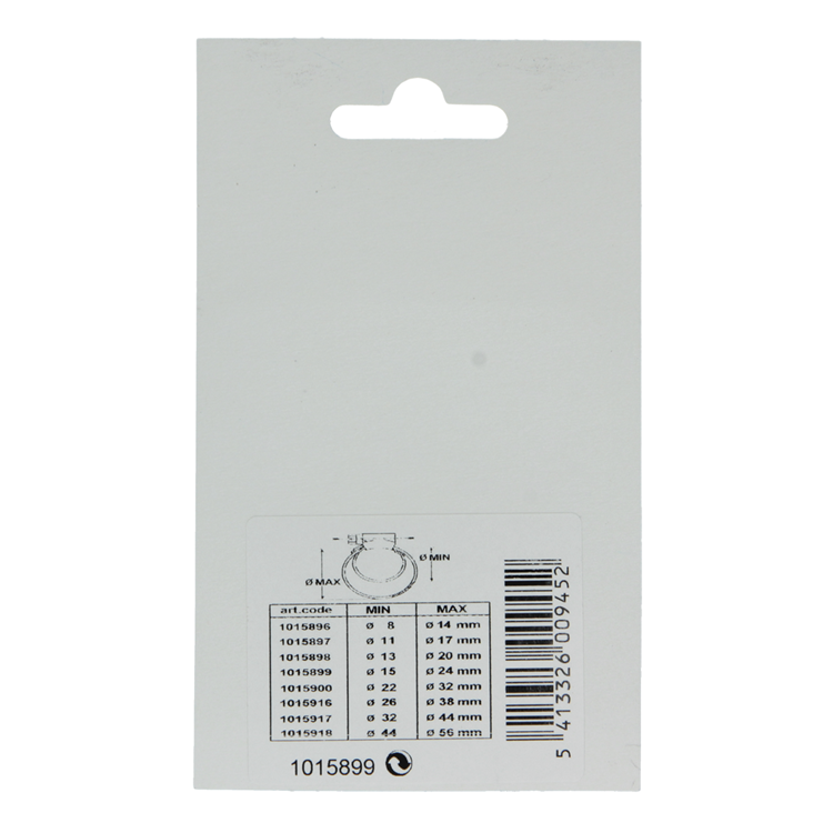Mack 1015899 - collier de serrage galvanisé 15-24mm 2pcs | 10 pièces