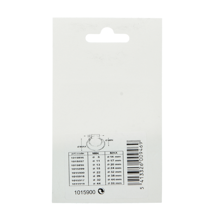 Mack 1015900 - 2 anneaux de tension galvanisés carte 22x32mm | 10 pièces