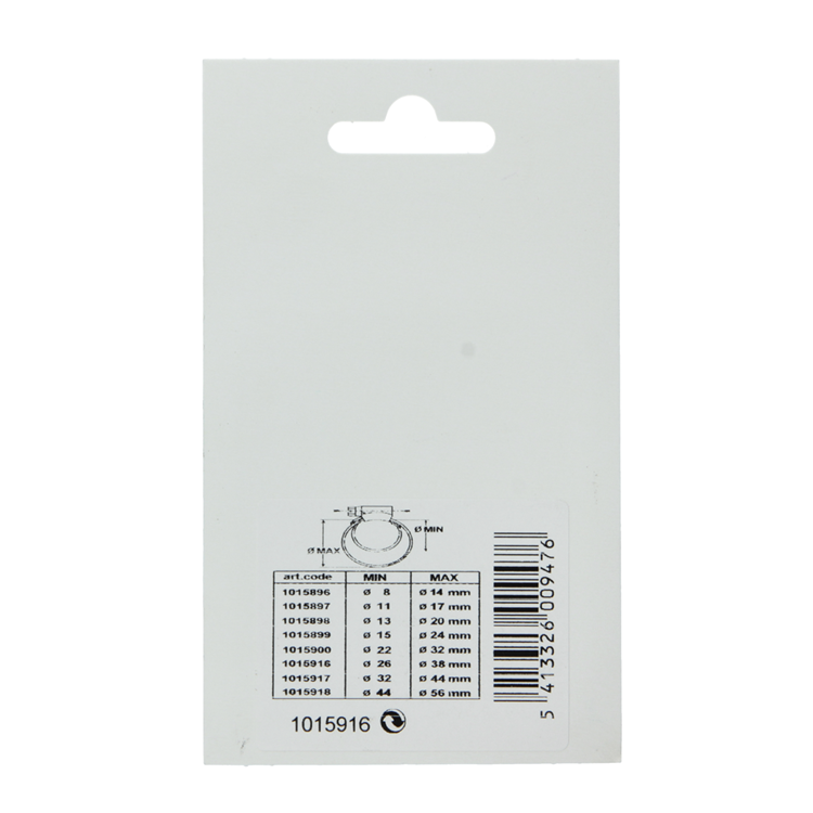 Mack 1015916 - collier de serrage galvanisé 26-38mm 2pcs | 10 pièces