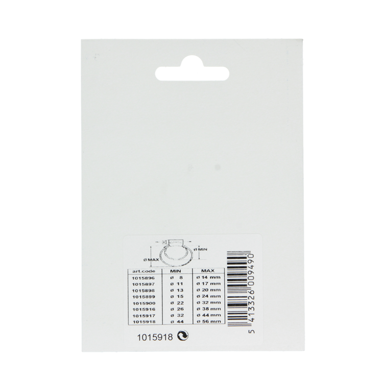 Mack 1015918 - 2 anneaux de tension galvanisés carte 44x56mm | 10 pièces