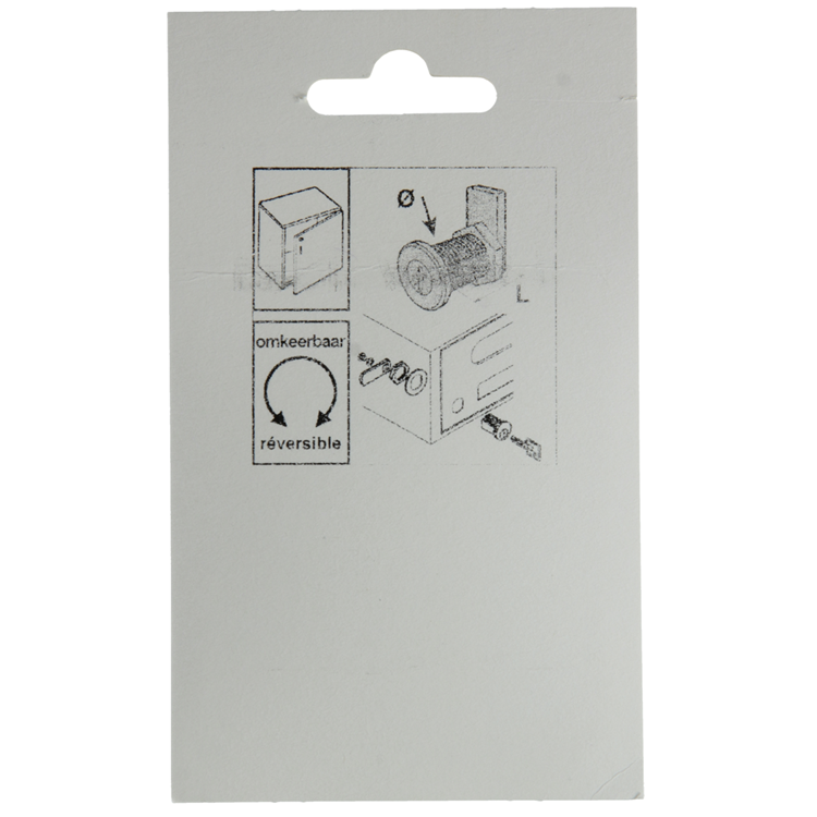 Mack 1013582 - Serrure pour armoire à 1 lettres chromée 13mm | 5 pièces