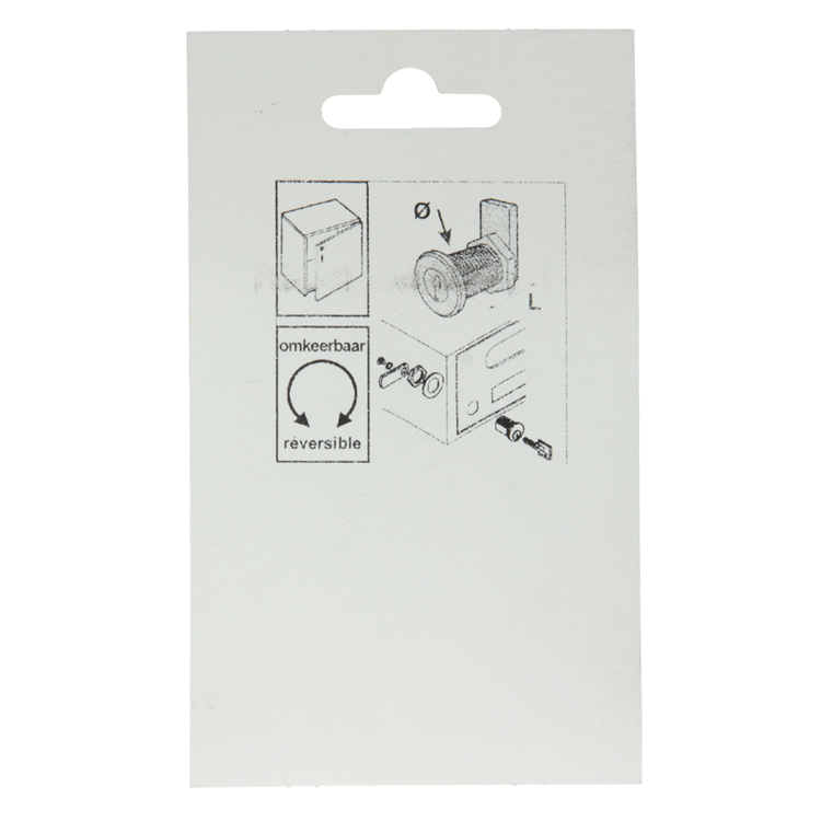 Mack 1013583 - Serrure pour armoire à 1 lettres chromée 22mm | 5 pièces