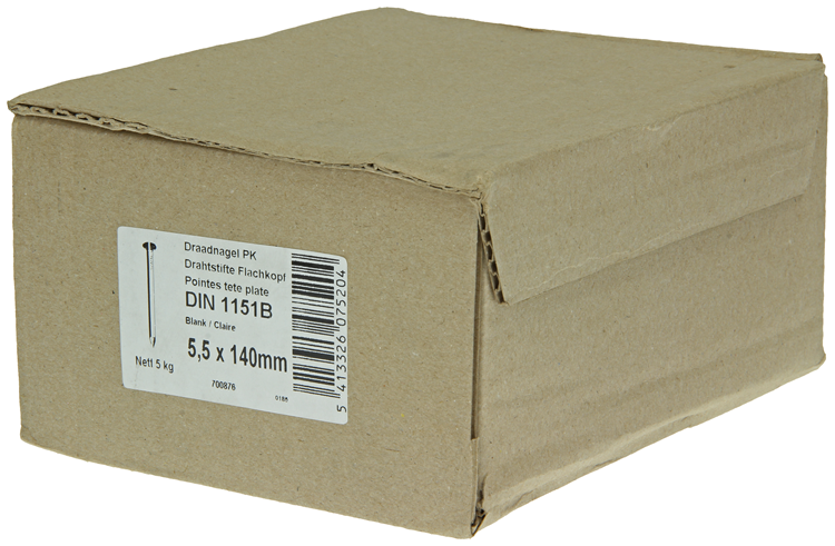 1015658 - boîte 5 kg clous tête plate 5,5x140 mm | 2 pièces