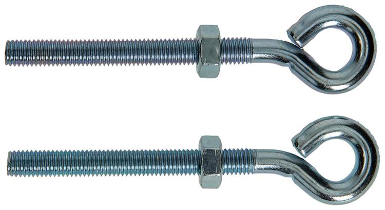 Mack 1008557 - 2 boulons à œil + écrou m10 x 100mm galvanisé | 10 pièces