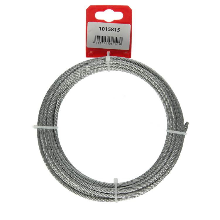 Mack 1015815 - câble en acier galvanisé 6x7 10m 4mm largeur 170 kg din en 12385-4 | 5 pièces