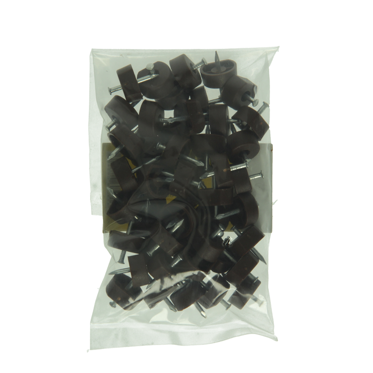 Mack 1013741 - 50 équerres d'étagère + clou marron ø 10 mm | 10 pièces