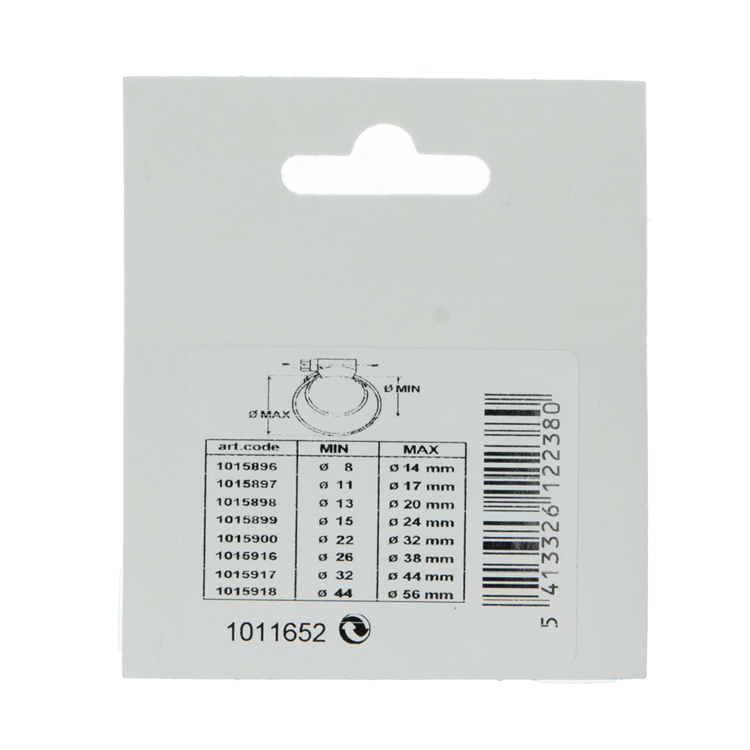 Mack 1011652 - collier de serrage galvanisé 6-8mm 2pcs | 12 pièces