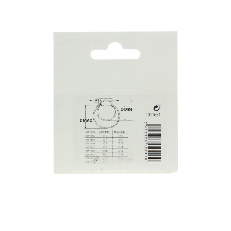 Mack 1011654 - collier de serrage galvanisé 8-10mm 2pcs | 12 pièces