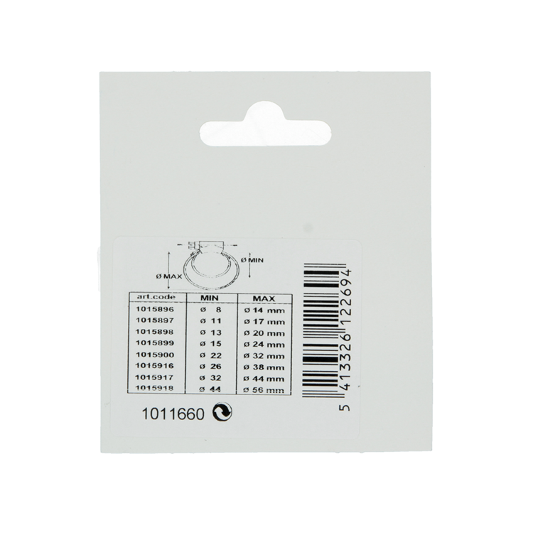 Mack 1011660 - collier de serrage en acier inoxydable 10-16mm 2 pcs | 12 pièces