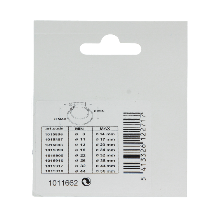 Mack 1011662 - collier de serrage en acier inoxydable 16-27mm 2 pcs | 12 pièces