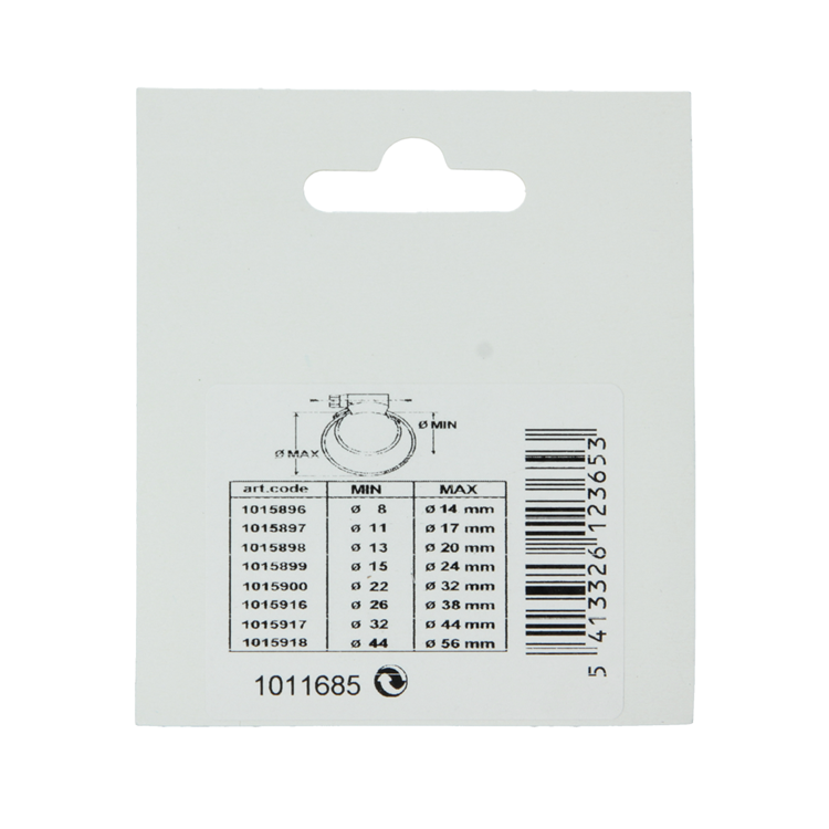 Mack 1011685 - 2 mini anneaux de tension galvanisés 14x16mm | 10 pièces