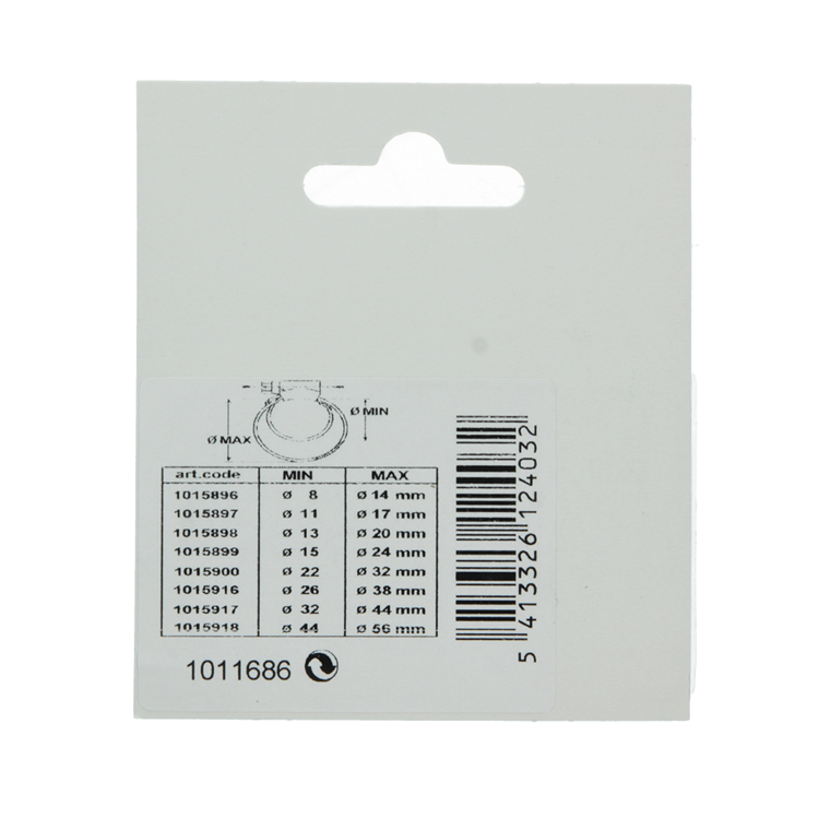 Mack 1011686 - collier de serrage galvanisé 15-17mm 2pcs | 12 pièces