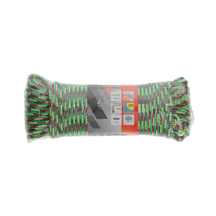 Mack 1014940 - corde de sport brin tressé pp5mm 20m | 5 pièces