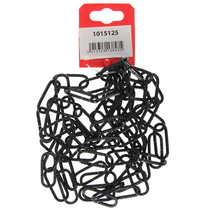 Mack 1015125 - chaîne décorative noir plat ø 3mm l 29mm 2m | 5 pièces