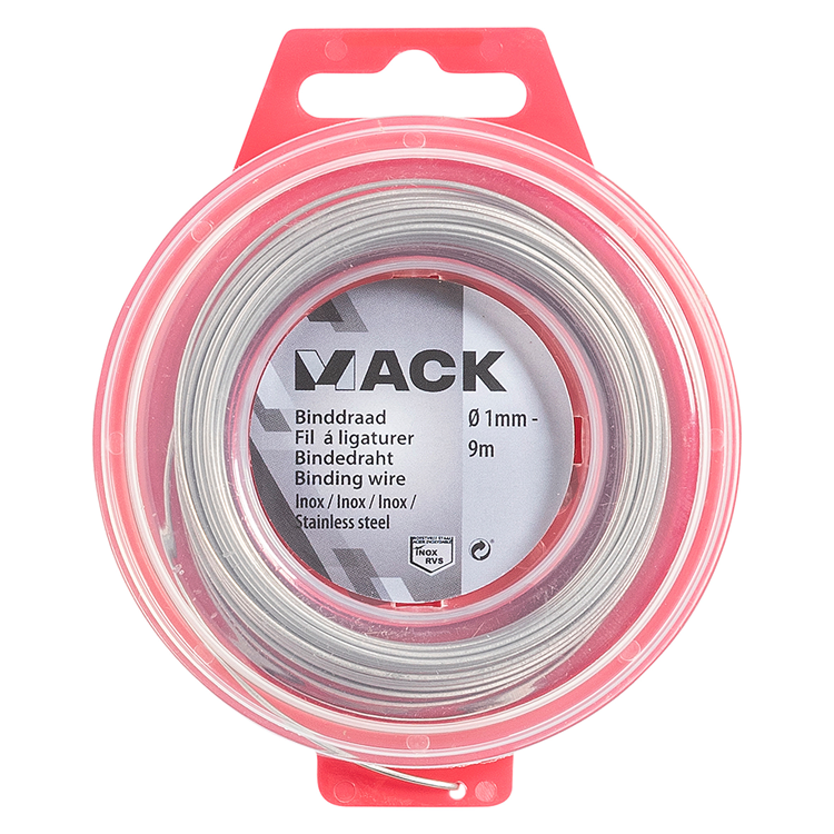 Mack 1015188 - fil de reliure inox hobby ø1mm - 9m | 6 pièces