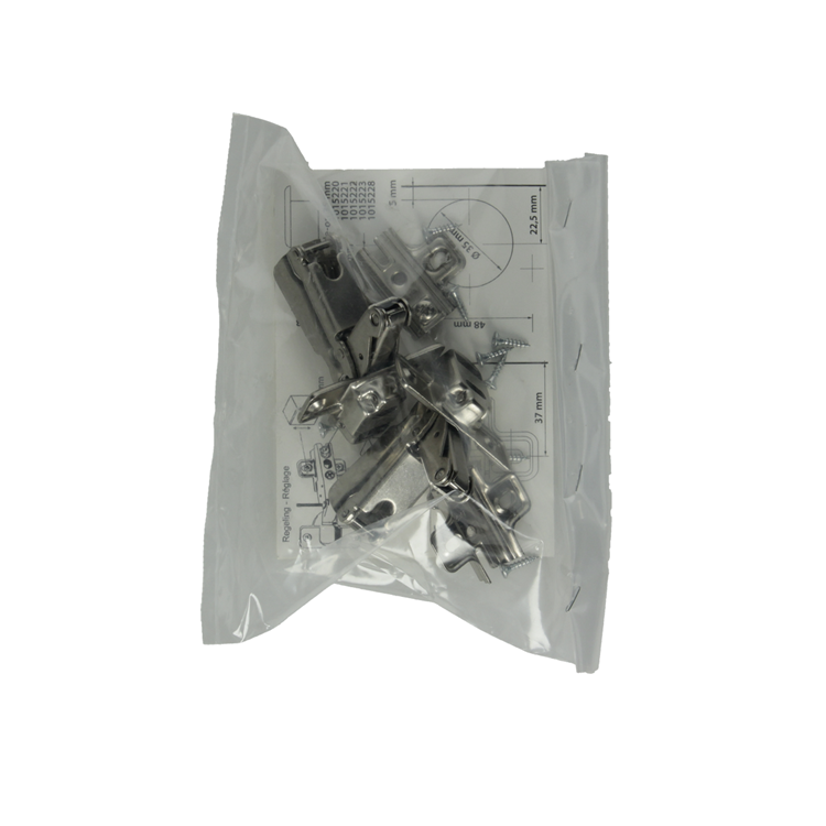 Mack 1015228 - 2 charnières percées coulissantes sur porte en saillie 35mm 165° | 10 pièces