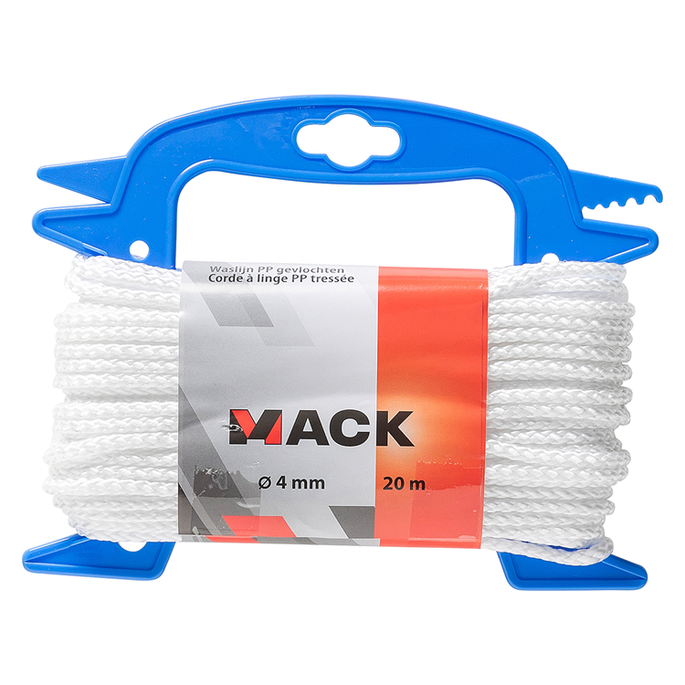 Mack 1013962 - corde multilon blanche bobine 4mm 20m | 5 pièces