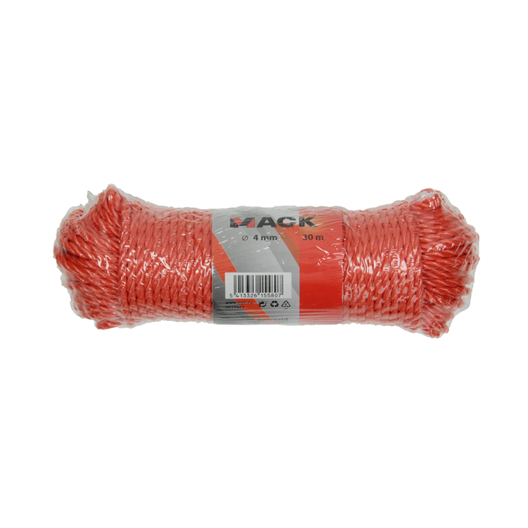 Mack 1013963 - fil pp torsadé orange 4mm 30m | 5 pièces