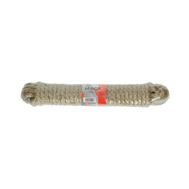 Mack 1013968 - corde de jute toron torsadé 10mm 10m | 5 pièces