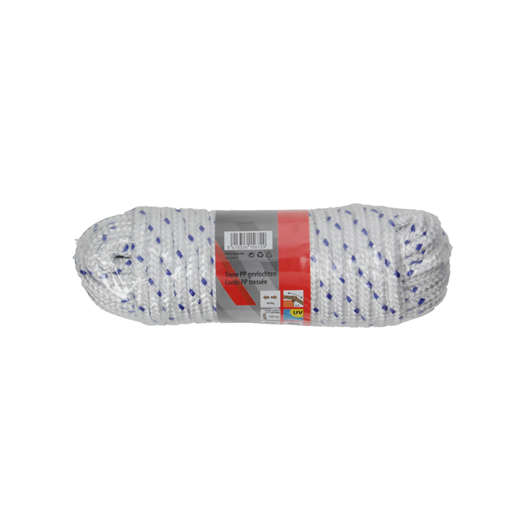 Mack 1013977 - pp tressé blanc bleu brin8mm 15m | 5 pièces