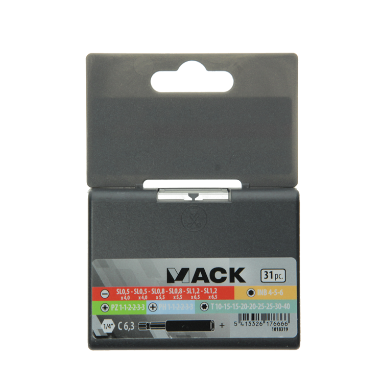 Mack 1018319 - jeu d'embouts de tournevis 31 pièces | 5 pièces