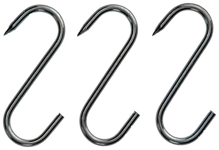 Mack 1008564 - 3 crochets à viande en étain 3,9 x 80mm | 10 pièces