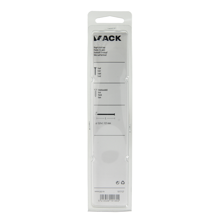 Mack 1017127 - clou tête plate 180 gr 5,0 x 125 mm | 10 pièces