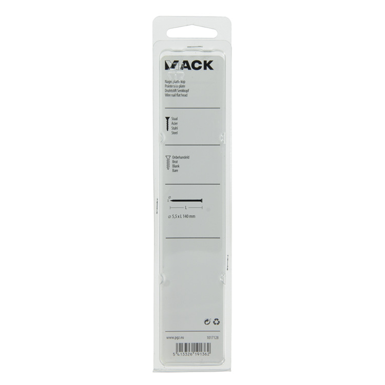 Mack 1017128 - clou tête plate 180 gr 5,5 x 140 mm | 10 pièces