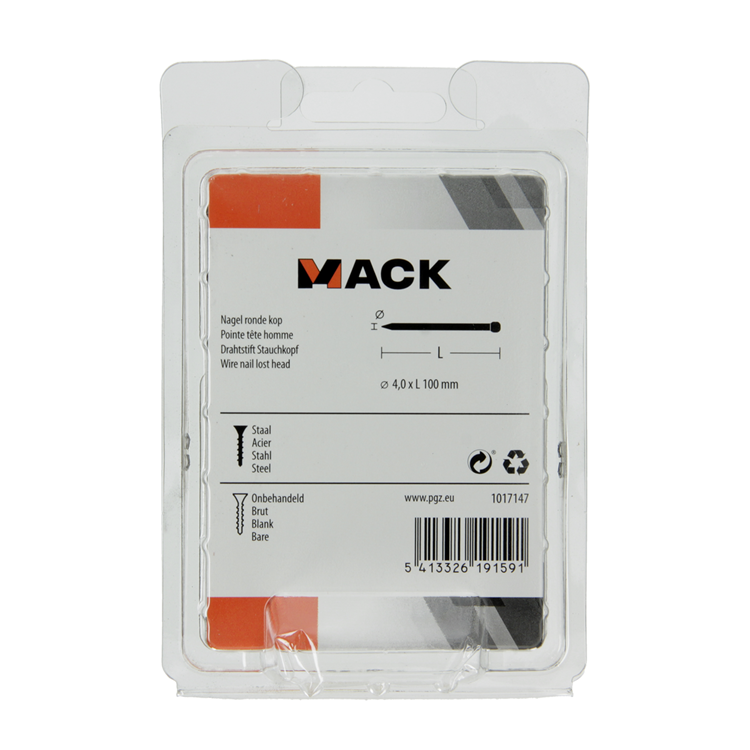 Mack 1017147 - clou tête ronde 180 gr 4,0 x 100 mm | 5 pièces