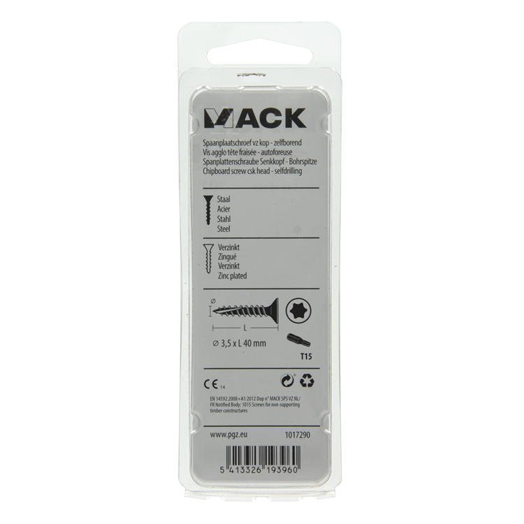 Mack 1017290 - spainplschr.vzkop-auto-assemblage plaqué jaune .22 pièces 3,5 x 40 mm | 10 pièces