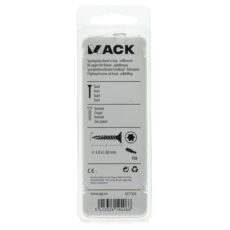 Mack 1017300 - Espagne plschr.vzkop-auto-assemblage plaqué jaune 12 pièces 4,0 x 60 mm | 10 pièces