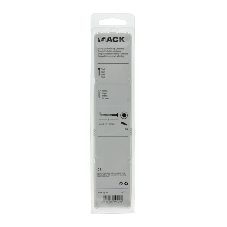 Mack 1017323 - spainplschr.vzkop-selfb. plaqué jaune 4 pièces 6,0 x 150 mm | 5 pièces
