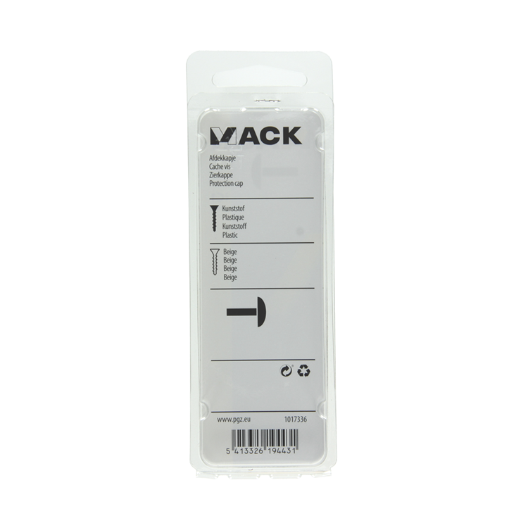 Mack 1017336 - capuchon plastique beige 40 pcs | 10 pièces