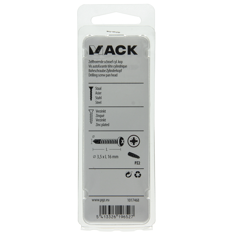 Mack 1017468 - vis autoperceuse cyl. cond. 35 pièces 3,5 x 16 mm | 10 pièces
