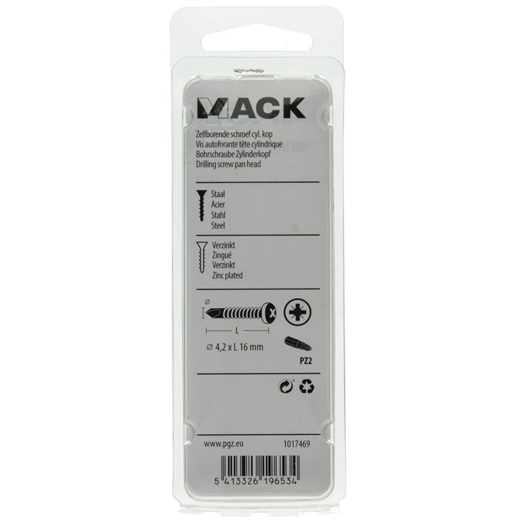 Mack 1017469 - vis autoperceuse cyl. cond. 28 pièces 4,2 x 16 mm | 10 pièces