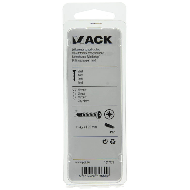 Mack 1017471 - vis autoperceuse cyl. cond. 24 pièces 4,2 x 25 mm | 10 pièces