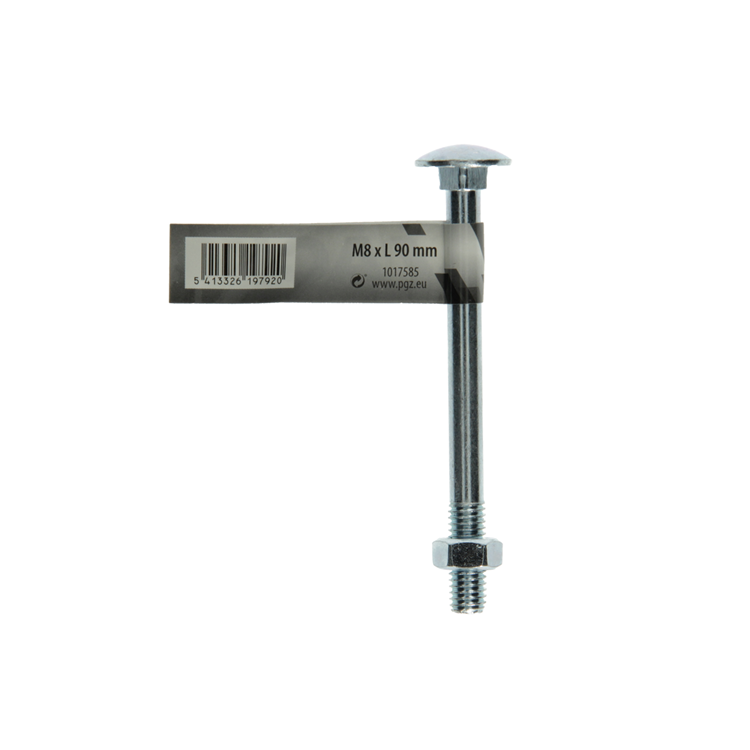 Mack 1017585 - boulon à bois + écrou en acier galvanisé 1 pièce m8 x 90 mm | 10 pièces